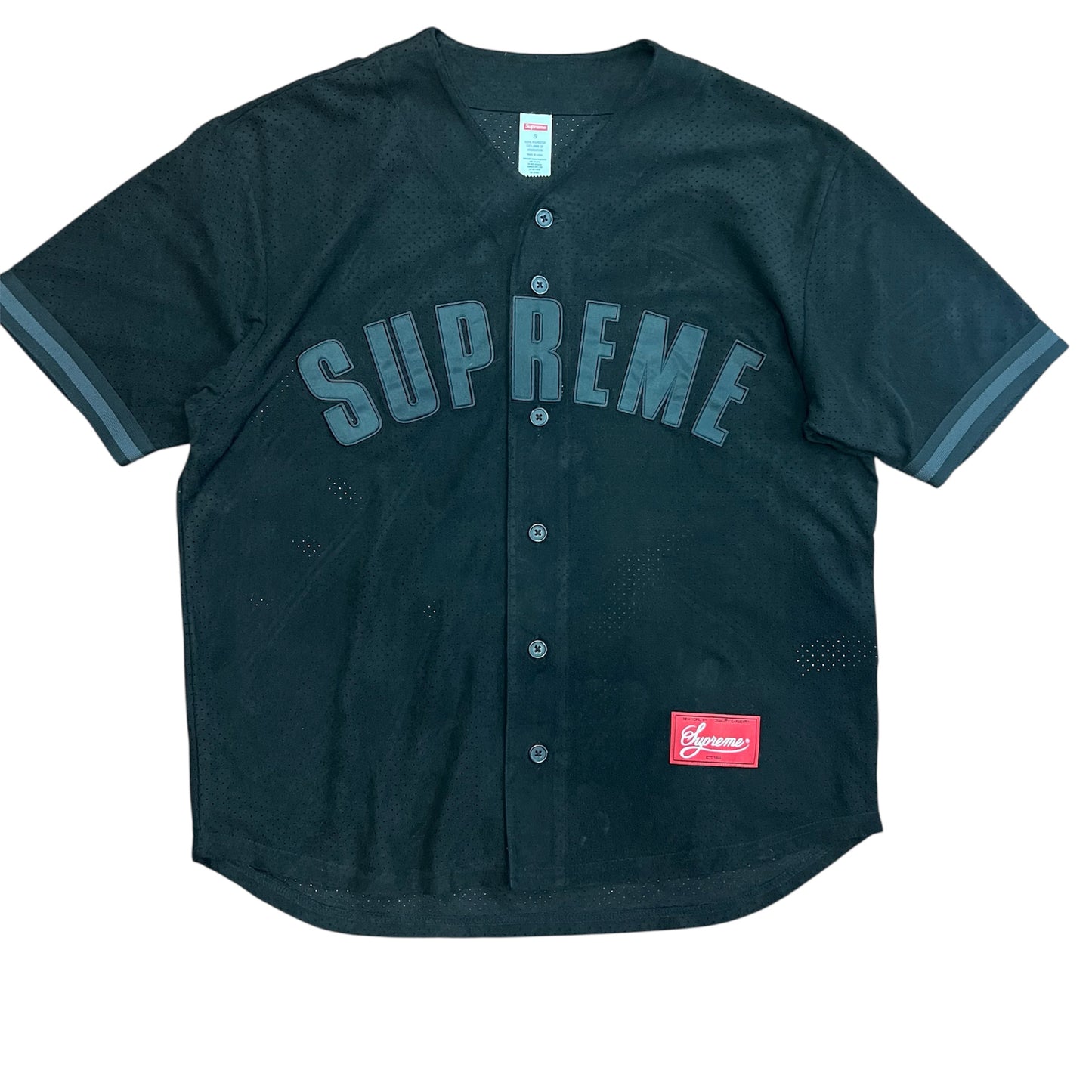 Supreme Ultrasuede Mesh Baseball Jersey