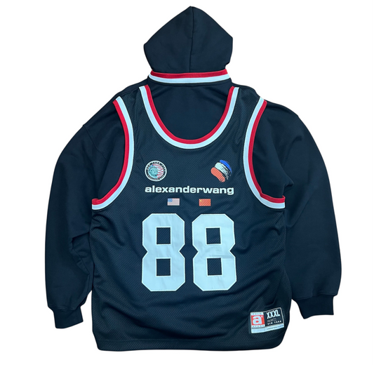 Alexander Wang Basket Hybrid Hoodie