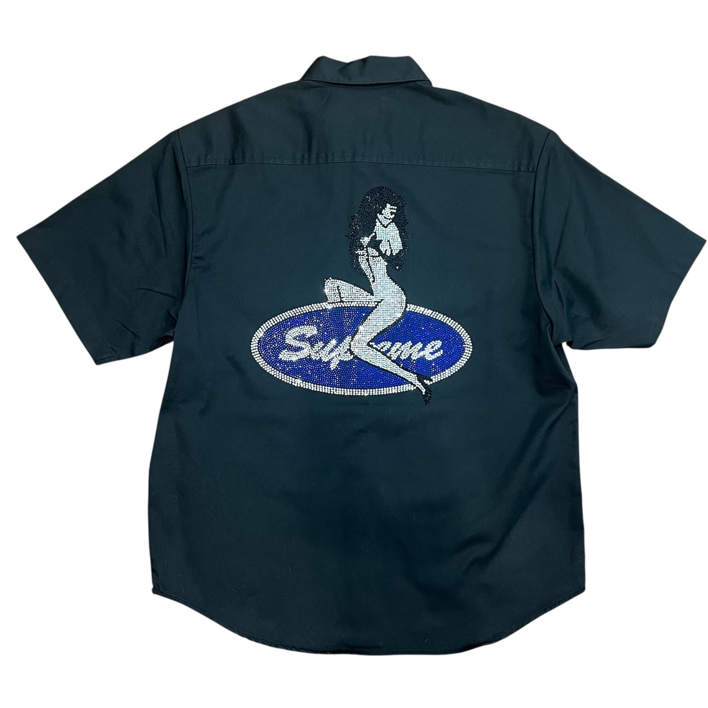 Supreme　Rhinestone Pin Up S/S Work Shirt